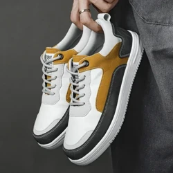 Bróga Fir Sneakers Faisean Nua d'Fhir Bróga Leathar Compord Bróga Corr Meáchan Éadrom Coisbheart Siúlóide Lasmuigh Móide Méid 46