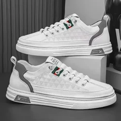 Esgidiau Achlysurol Dynion 2024 Slip Lledr Anadlu Newydd ar Fflatiau Sneakers Cerdded Gyrru Ffasiwn ar gyfer Swyddfeydd Hamdden Gwryw Loafers