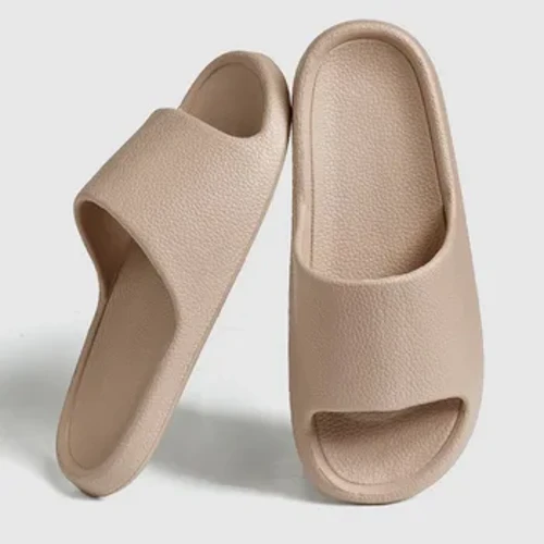 Moda masculina chinelos textura de couro verão plana leve eva casa chinelo conforto casal interior slides sapatos de banho