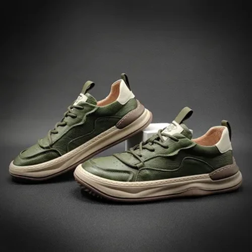 Vysoce kvalitní tenisky byt s pravou koženou botou pro muže prodyšné venkovní příležitostné boty Men Platform Shoe Tenis Masculinos