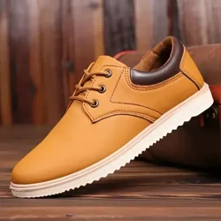 Bróga Oibre Frith-duillín na bhFear Bróga Leathar Ócáideacha Uiscedhíonach Stíl Cóiréis Óige Cistine Trendy Versatile