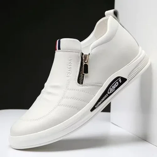 Erkekler için rahat deri ayakkabı Trend Marka Loafer'lar Sonbahar ZIP Düz adamın Sneakes Iş Rahat Moccasins Tenis Masculino