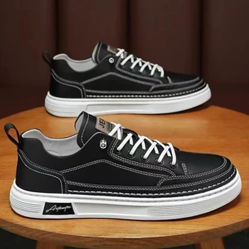 Bróga Spóirt d'Fhir 2024 Faisean na bhFear Nua Bróga Leathar Corracha Solas Sneakers Siúlóide Breathable Breathable Zapatos De Hombre