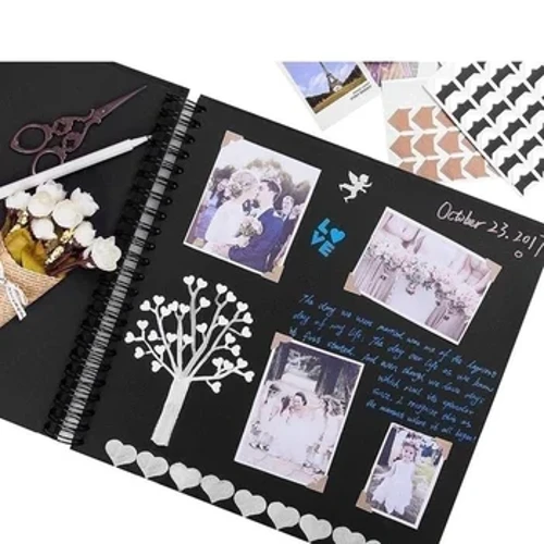 I-albhamu ye-DIY Craft Scrapbooking Isithombe I-albhamu engu-1PC Ama-albhamu Wezithombe Iphepha le-Scrapbook Izincwadi Zenkumbulo Yokugubha Usuku Lomshado