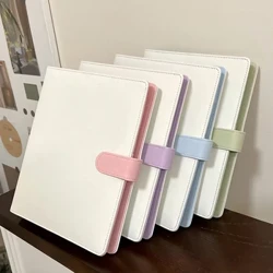 A5 Notebook Binder PU Leather Photo Album Refillable 6 Ring Budget Binder Cover Kpop Photocard Holder Game Card Collect Book