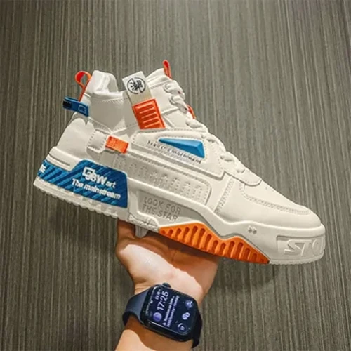 Mode hommes chaussures décontractées confortable sport baskets en cuir hommes bottes plate-forme chaussures résistant baskets mâle vulcaniser chaussures