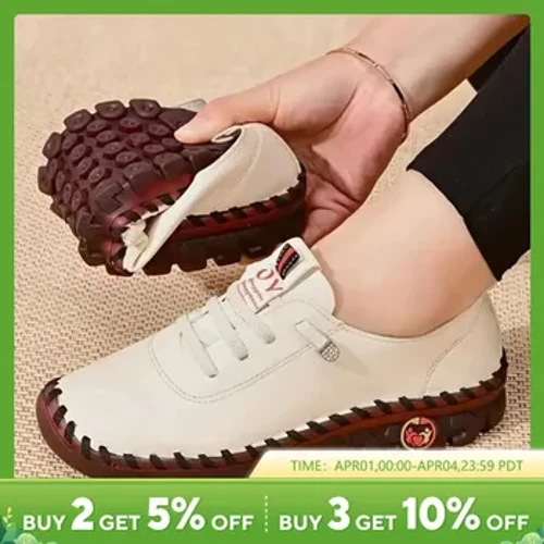 Scarpe vulcanizzate da donna Scarpe casual in pelle PU Scarpe basse comode e morbide