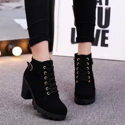 Bottines à talons hauts pour femmes, bottines courtes à la mode, marron et noir, nouvelle collection automne-hiver 2022