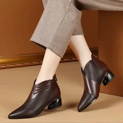 Retro deri aýakgaplar aýallar formale güýz ofis aýakgaplary 2021 moda aýallar pes ökjeli aýal topuk aýakgaplary