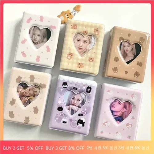 I-albhamu engu-3 Intshi Yekhadi Lesithombe Qoqa I-Book Idol Supplies I-Poka Binder Scrapbook I-Albhamu Yezithombe Zopopayi poca izimpahla 콜북