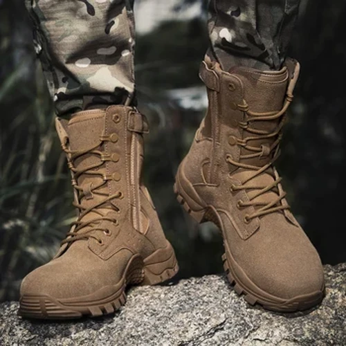 Amadoda Amabhuzu Amasosha Osayizi Omkhulu Amabhuzu Ezempi Angaphandle Angasheleli Ahamba Ngamabhuzu Ama-Tactical Desert Combat Ankle Boots Army Work Shoes Men Sneakers