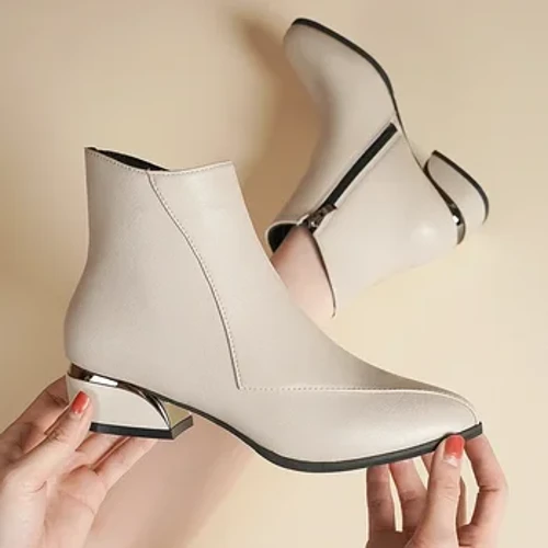 Baru Musim Gugur Musim Dingin Wanita Boots Sepatu Wanita Wanita Tumit Rendah Ankle Boots Wanita Platform Hangat Bulu Sepatu Bot Salju Bottes