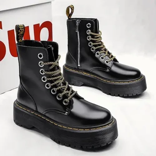 Moda gara dantelli galyň erginli erkekler üçin güýz / gyş stili ýumşak ýüzli deri