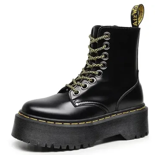 Jadon Max Gwaelod Trwchus 8-twll Martin Boots Sip i Fyny Ochr Esgidiau Byr Merched Prydain Cacen Lacing Gwaelod Gwaith Tymor yr Haf