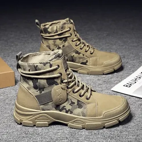 Erkek aýakgaplary Camo Martin aýakgap Erkekleriň güýz / gyş işi tötänleýin gysga aýakgap geýýär