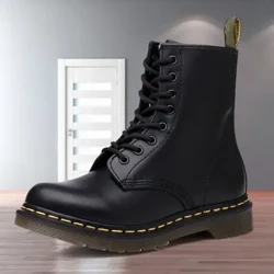 Esgidiau Dynion o Ansawdd Uchel Dyn Arddull Prydain Martin Boots Dylunydd Moethus Boots Beic Modur Botas Pync Unisex A Mwy Maint 35-48