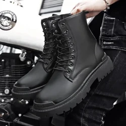 Přeshraniční oblíbené velké pánské boty Martin boots 2023 nové vysoké boty pánské trendy retro britské kožené boty