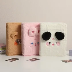 Kawaii Animal A5 Binder Albamu ya Picha Soft Plush Postikadi ya Hifadhi Kitabu Idol Photocard Kitabu albamu ya polaroid