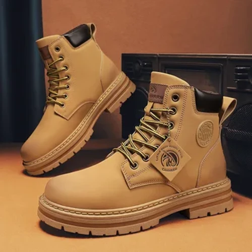 2023 Amabhuzu Amasha Asekwindla/Asebusika Amadoda Amakhulu ka-Martin Amabhuzu Imfashini YaseBritish High Top Leather Boots Abesilisa 46