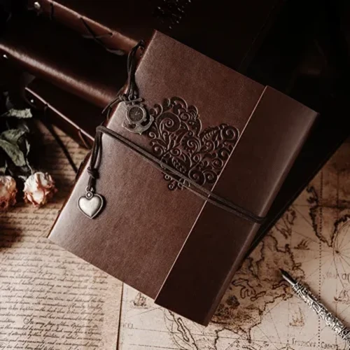 Valokuva-albumi Vintage Leather -leikekirja Häävieras Tee itse -muistokirja Täytettävät mustat sivut Syntymäpäivälahja vuosipäivälahjaWF