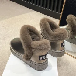 2024 őszi tél új divatos női cipők Thicken Snow Boots női plusz Velvet csúszásmentes, elegáns női középső csizma