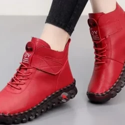 Kadın Ayakkabıları 2024 Yeni Çapraz bağlı Kadın Botları Moda Kısa Peluş Günlük Botlar Kadın Sıcak Satış Yuvarlak Ayak Sıcak Ayak Bileği Çizmeler Tutmak