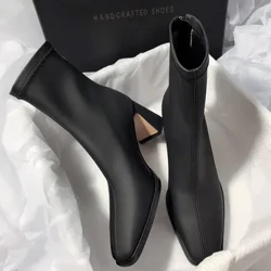 Orkatila-botinak 2022ko neguko emakumezkoen bota berriak Caxmere moda epela, beltzak, hanka argalak, elastikoak Invierno Para Mujer Bota Feminina