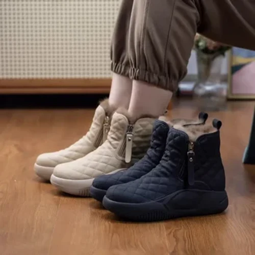 Rantai Sisih Ngisor Tebal Boots Salju Nyaman Anget kanggo Wanita Ing Musim Dingin 2022 Anyar Fashion Kasual Boots Pendek Kasual kanggo Wanita