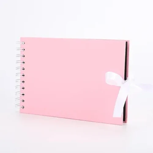 I-albhamu Yesithombe Se-Butterfly Knot Esenziwe Ngesandla Nephepha Elimnyama, Ikhadi Elimnyama Eliboshwe I-A5 Scrapbook Ribbon