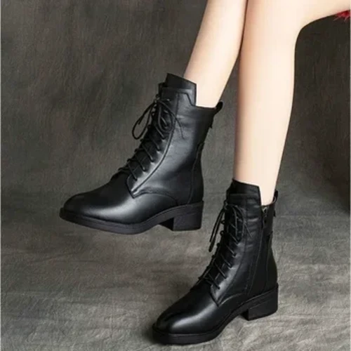 Klasik Ankle Boots Musim Semi Wanita Sepatu Tumit Rendah Chelsea Boots 2023 Baru Pu Kulit Sepatu untuk Wanita Ukuran Besar 41 Musim Dingin Booties