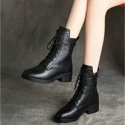 Klasik Ankle Boots Musim Semi Wanita Sepatu Tumit Rendah Chelsea Boots 2023 Baru Pu Kulit Sepatu untuk Wanita Ukuran Besar 41 Musim Dingin Booties