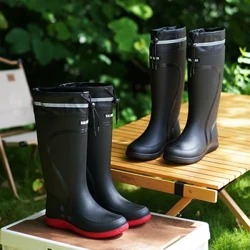 Giày bốt đi mưa cao cấp nam nữ kín chống mưa và chống thấm nước ngắn và vừa. Giày cao su dây rút chống trượt dài đến bắp chân