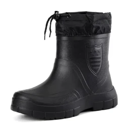 Amabhuzu Emvula Kakotini Angenamoya Wasebusika Amadoda Amabhuzu Emvula Akhanyayo Afudumele I-Ankle Imfashini Emnyama Slip Ezicathulweni Zemvula Amadoda Umsebenzi Ongangeni Manzi I-Boot2024