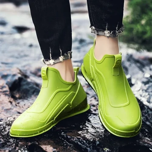 Shaxi – chaussures de pêche légères et antidérapantes pour hommes, bottes de pluie, de randonnée, durables, imperméables, en caoutchouc, nouvelle collection 2023