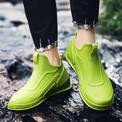 Shaxi – chaussures de pêche légères et antidérapantes pour hommes, bottes de pluie, de randonnée, durables, imperméables, en caoutchouc, nouvelle collection 2023