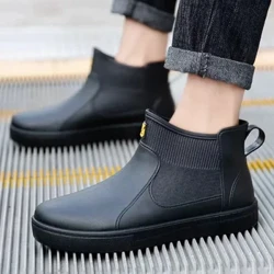 Se'evae timu lelei o tama tane's Anti Slip Rain Boots 2024 tama'i seevae e tete'e fa'aofuina i timuga vaitaimi o le kiona Botas Lluvia e le mafai ona sosolo