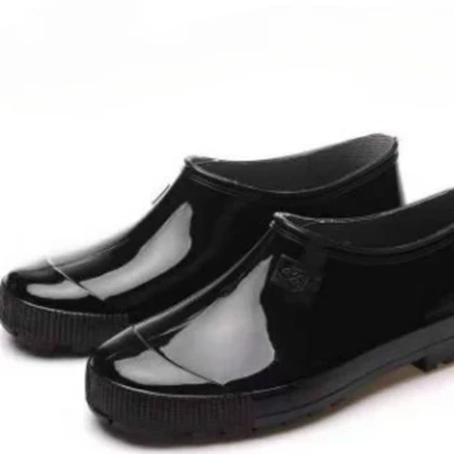 Sapatos de trabalho masculinos quatro estações moda antiderrapante botas de chuva curtas sapatos de pesca de borracha resistente ao desgaste sapatos impermeáveis ​​zapatos 장화
