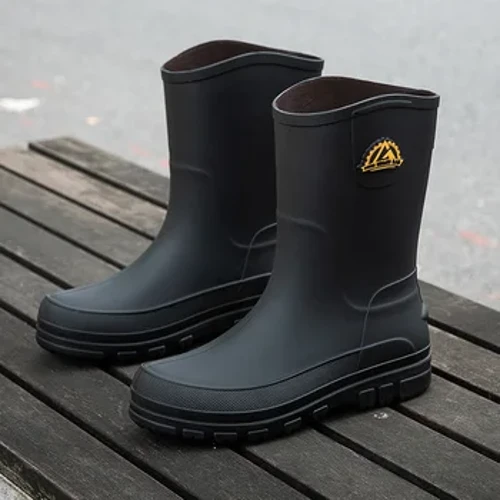 Sapatos de segurança de trabalho masculino Botas de chuva masculinas Sapatos de água sem deslizamento BOTAS MEDOLA BOTAS SAPATO DE PESCA DE RORBORAGEM DE RORAÇÃO DA ÁGUA