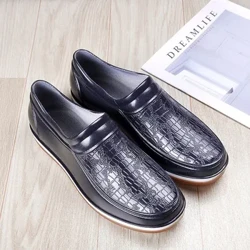 Bottes de pluie à la mode pour hommes, chaussures à Tube court en caoutchouc, imperméables, tendance pour la cuisine, chaussures d'eau multifonctionnelles