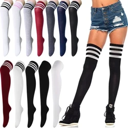 Calzini a compressione Calzini lunghi a righe bianche nere da donna sopra il ginocchio calze sopra il ginocchio calze calde al ginocchio per ragazze Lolita