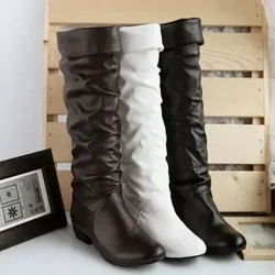 Martin Boots Newydd Merched Hydref/Gaeaf Esgidiau Hir Du Gwyn Ffasiynol Gaeaf Crefft Ymladd Benywaidd