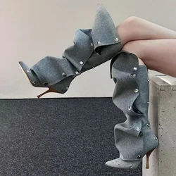 Aýallar üçin beýik ökjeli uzyn aýakgaplar Botas üçin beýik botte gyş aýakgaplary