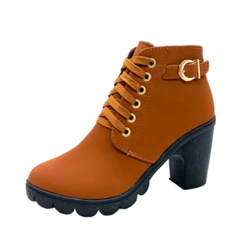 Geimhreadh 2023 Buataisí Mná Ard-Heeled Nua Strapaí Croise Buataisí Gearra Buataisí Compordach Uiscedhíonach Te Plus Méid 42 Botas Femininas