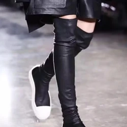 Bróga Nua 2022 Buataisí Mná Ócáideacha Geimhridh Dubha Thar na Glúine Buataisí Dubha thar na Glúine Gnéasach Mná Fómhar Geimhridh Buataisí Thigh High