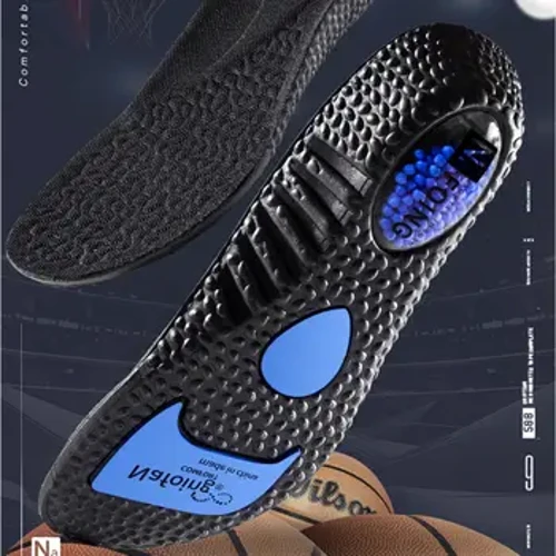 Semelles intérieures d'absorption des chocs de sport améliorées, coussinets de baskets de course à haute élasticité, déodorant à rebond, coussin de pieds confortable