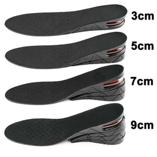 Cynnydd Uchder Mewnwadnau Clustog Aer Elevator Esgidiau Insole Lifftiau Pecynnau Mewnosod ar gyfer Dynion Merched Talach Mewnwadnau 3-9cm Uchder Amrywiol