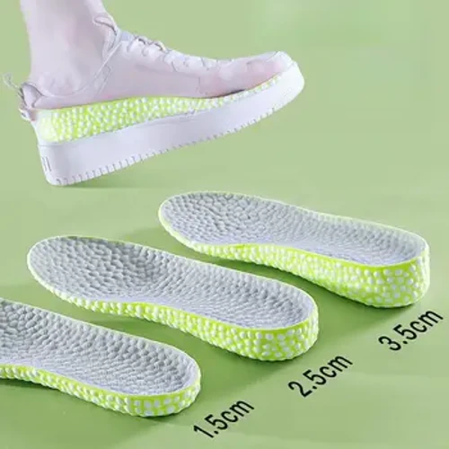 1 Pair Boost kiʻekiʻe e hoʻonui i nā kāmaʻa Insoles nā kāne wahine ʻoluʻolu ʻoluʻolu e holo ana i nā haʻuki no ka wāwae 1.5/2.5/3.5cm ulu ʻana i nā pā kāmaʻa.
