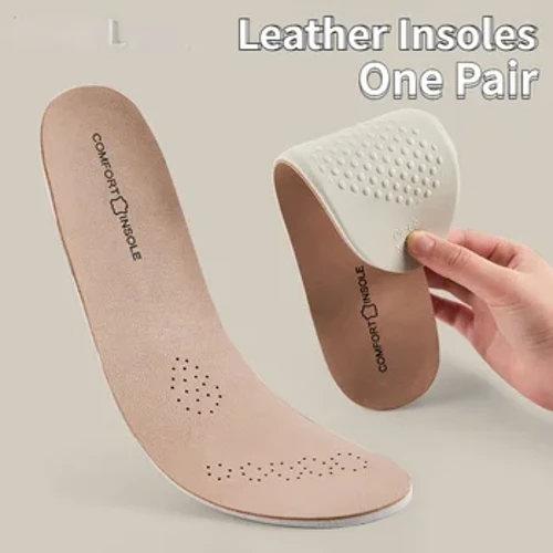 Isikhumba Senkomo I-Latex Ezemidlalo Insole Yesikhumba Sezimvu Ama-Insoles Wezicathulo Ze-Arch Support Shoe Pads Shock Absorbing Shoe Sole Insert