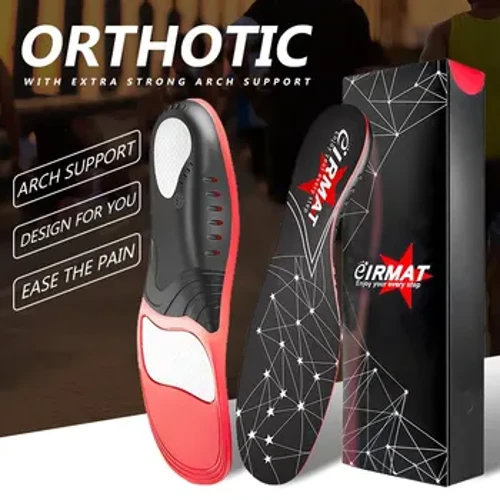 Ama-Premium Orthopedic Sport Insoles for Feet PU Gel Shock Absorption Breathable Sole Pad Sport Arch Support Feet Pain Care Insole