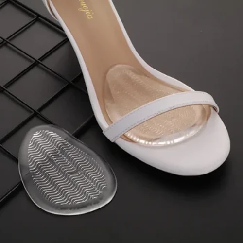 Insoles Bróg Ard-SÚil na mBan Laghdaíonn Leathphad Insole Mná Péine Frithchuimilte Pad Forefoot Silicone Pad Cúraim Crúibe Frith-sciortha